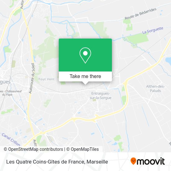 Les Quatre Coins-Gîtes de France map