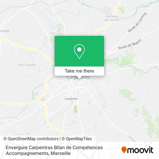Envergure Carpentras Bilan de Compétences Accompagnements map