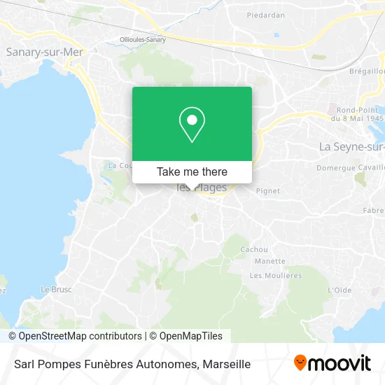 Sarl Pompes Funèbres Autonomes map