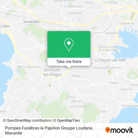 Pompes Funèbres le Papillon Groupe Loudane map
