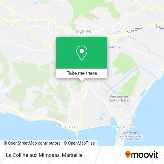La Colline aux Mimosas map