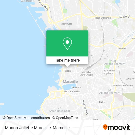 Monop Joliette Marseille map