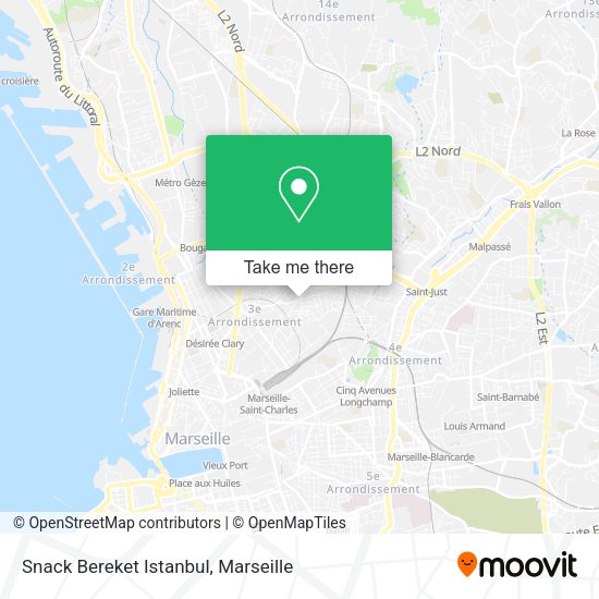 Snack Bereket Istanbul map