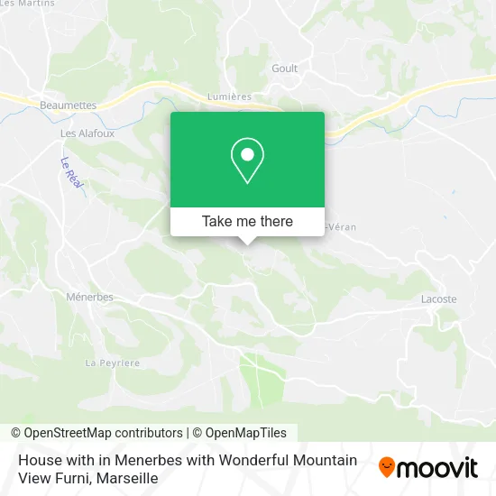 House with in Menerbes with Wonderful Mountain View Furni map
