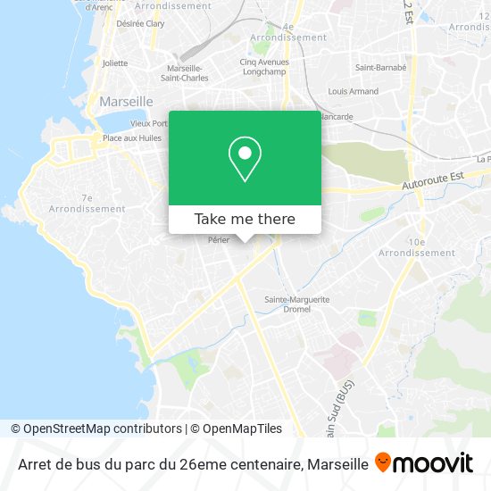 Arret de bus du parc du 26eme centenaire map