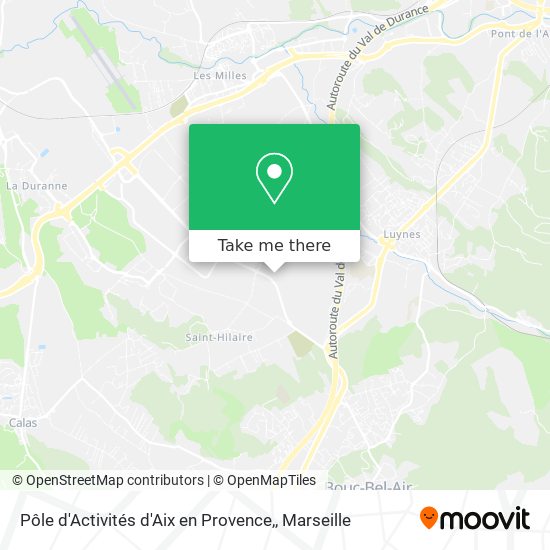 Pôle d'Activités d'Aix en Provence, map