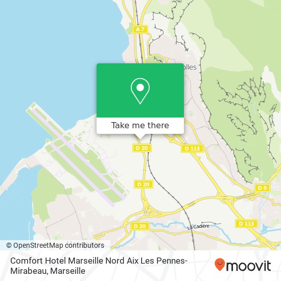 Mapa Comfort Hotel Marseille Nord Aix Les Pennes-Mirabeau