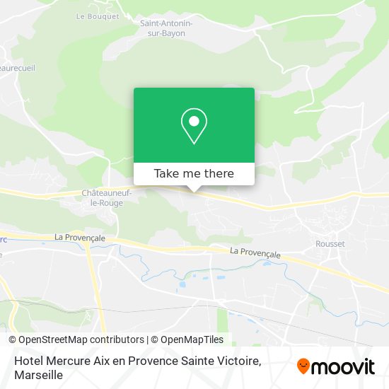 Hotel Mercure Aix en Provence Sainte Victoire map