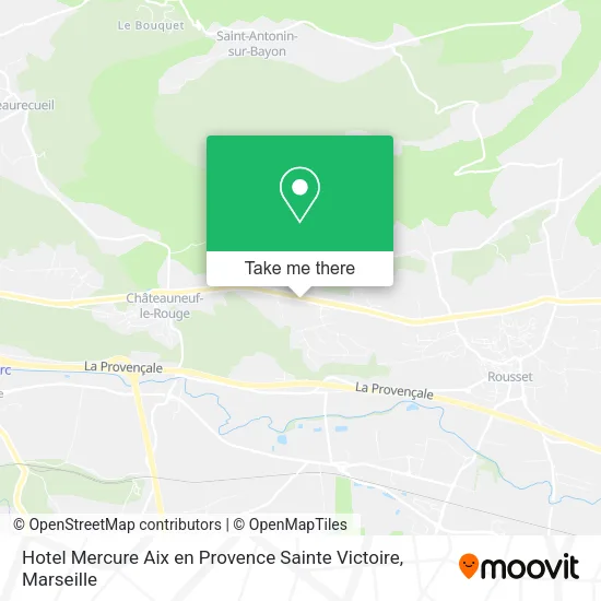 Hotel Mercure Aix en Provence Sainte Victoire map