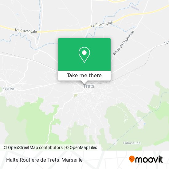 Halte Routiere de Trets map