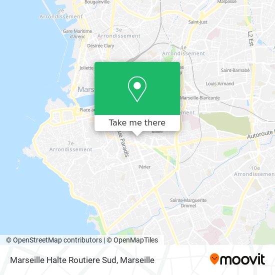 Marseille Halte Routiere  Sud map