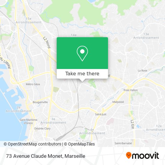 Mapa 73 Avenue Claude Monet