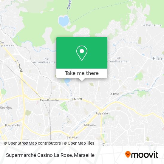 Supermarché Casino La Rose map