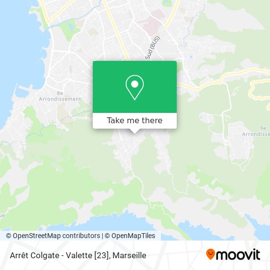 Arrêt Colgate - Valette [23] map