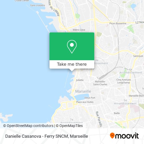 Danielle Casanova - Ferry SNCM map