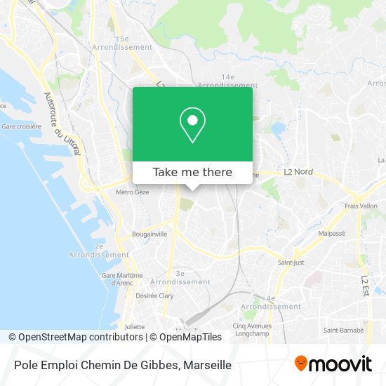 Pole Emploi Chemin De Gibbes map