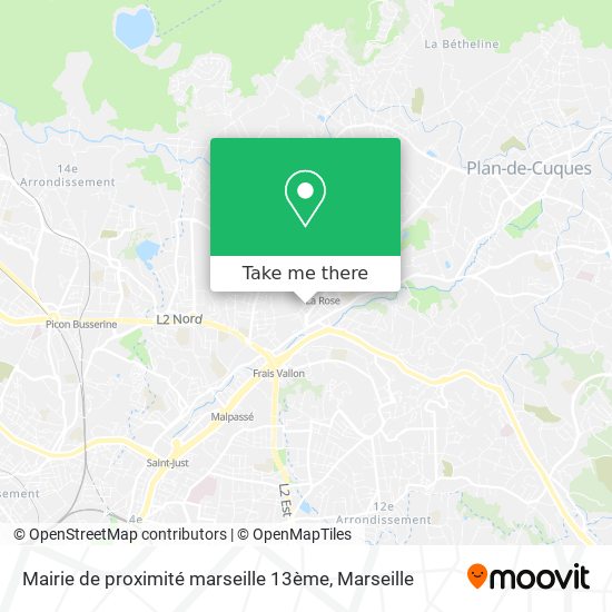 Mairie de proximité marseille 13ème map