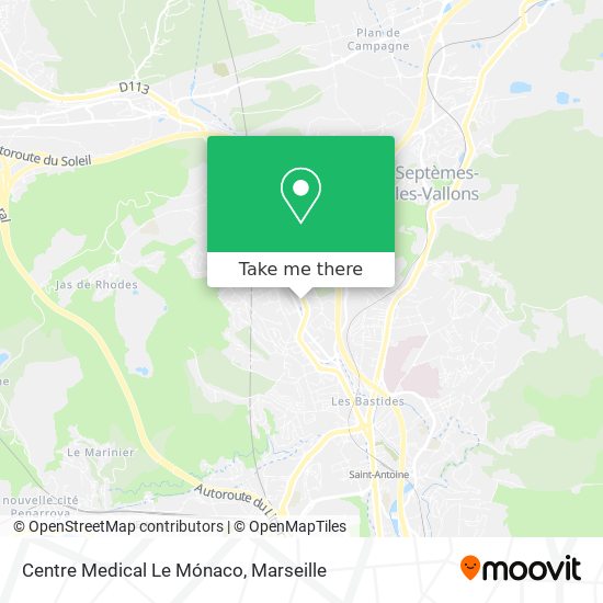 Centre Medical Le Mónaco map