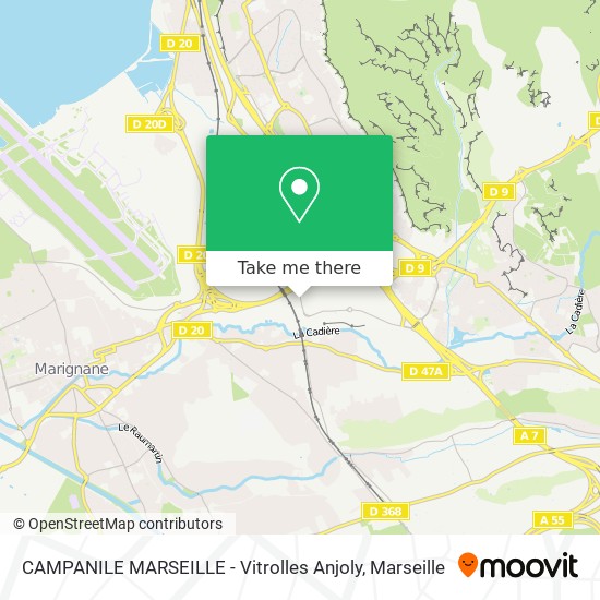 CAMPANILE MARSEILLE - Vitrolles Anjoly map