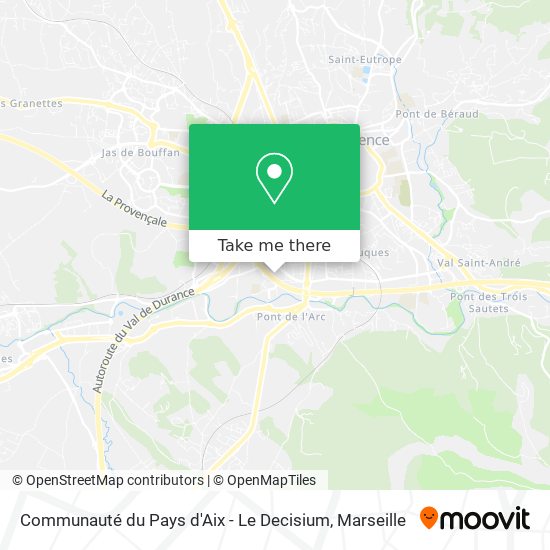 Communauté du Pays d'Aix - Le Decisium map