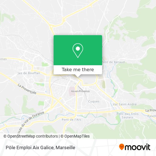 Pôle Emploi Aix Galice map