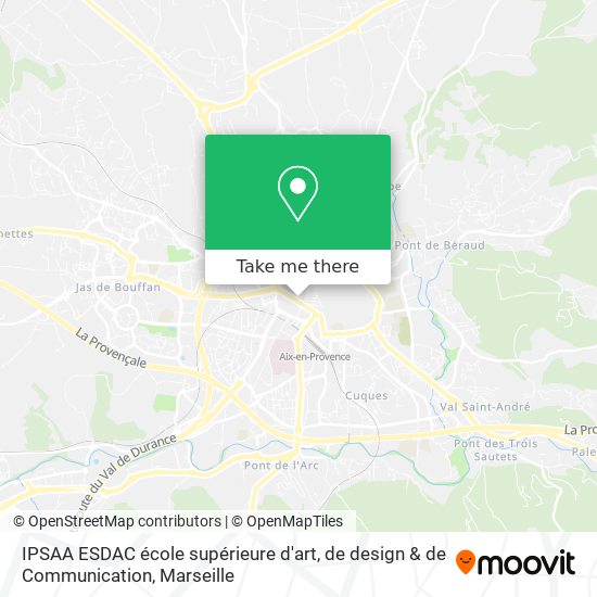 Mapa IPSAA ESDAC école supérieure d'art, de design & de Communication