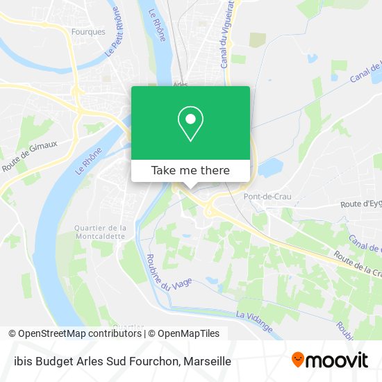 ibis Budget Arles Sud Fourchon map