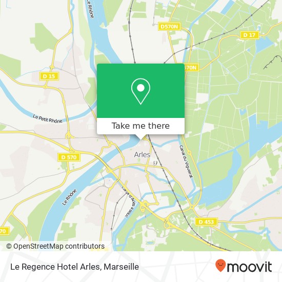 Le Regence Hotel Arles map