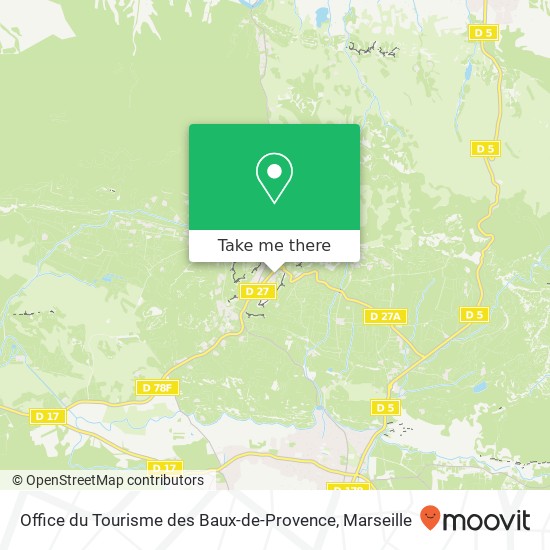 Office du Tourisme des Baux-de-Provence map