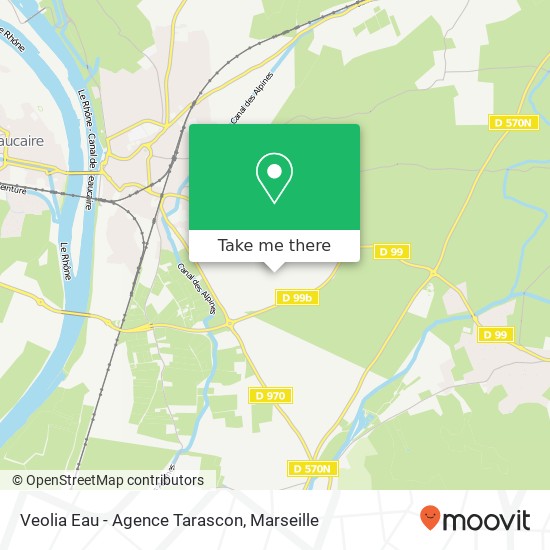 Mapa Veolia Eau - Agence Tarascon