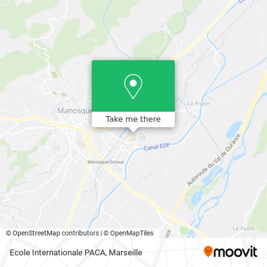 Ecole Internationale PACA map
