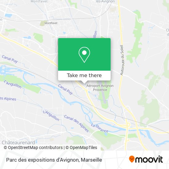 Mapa Parc des expositions d'Avignon