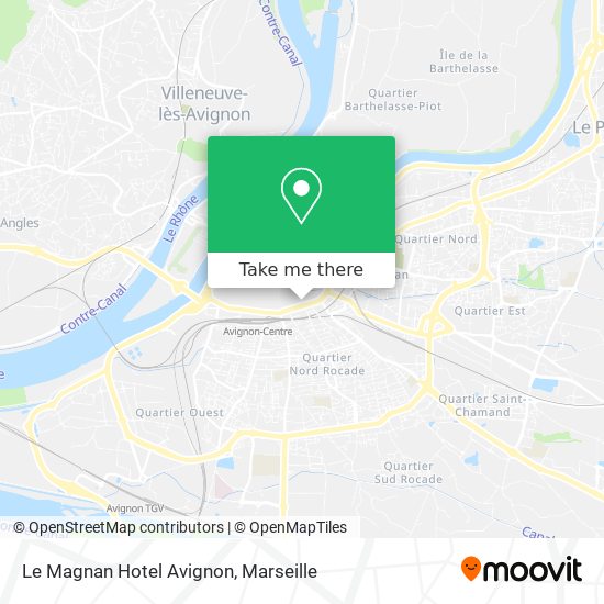 Le Magnan Hotel Avignon map