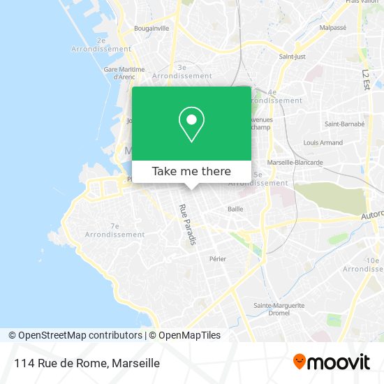 Mapa 114 Rue de Rome