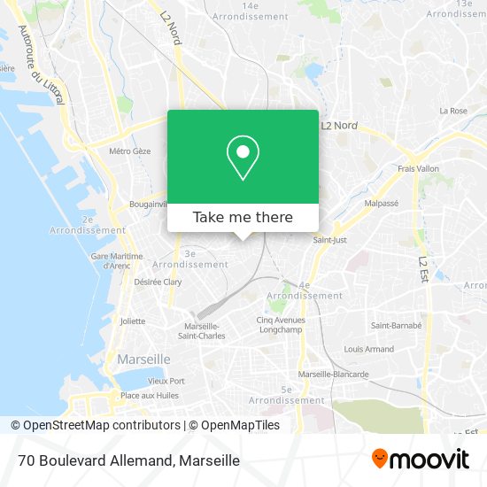 70 Boulevard Allemand map