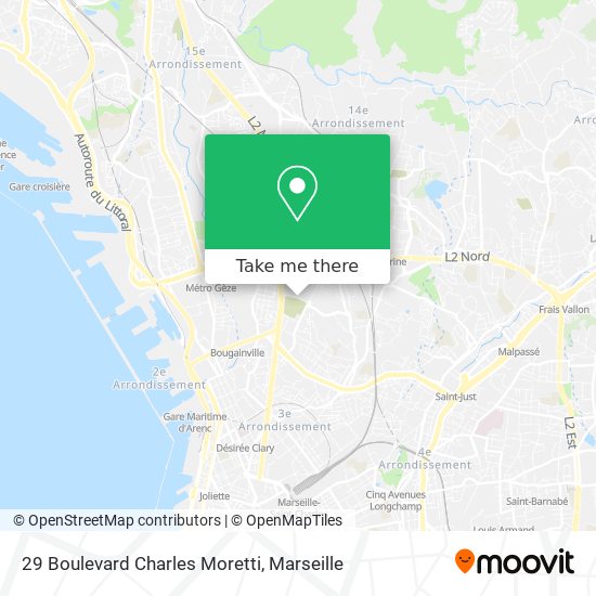 Mapa 29 Boulevard Charles Moretti