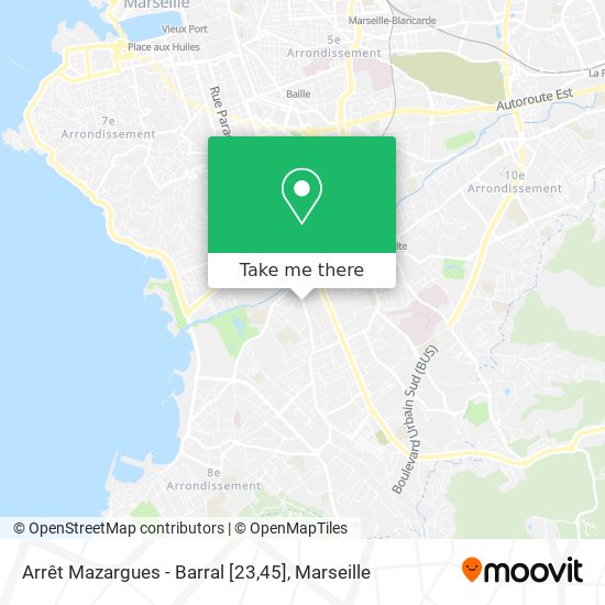 Arrêt Mazargues - Barral [23,45] map