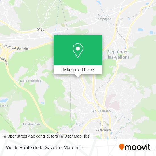 Vieille Route de la Gavotte map
