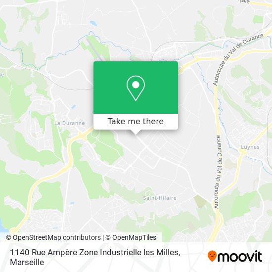 Mapa 1140 Rue Ampère Zone Industrielle les Milles