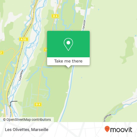 Les Olivettes map