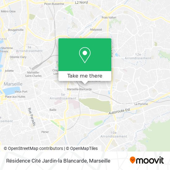 Mapa Résidence Cité Jardin-la Blancarde