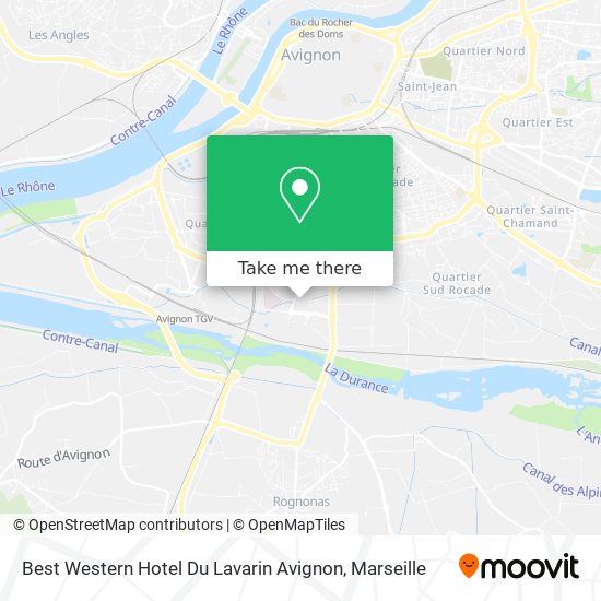 Mapa Best Western Hotel Du Lavarin Avignon
