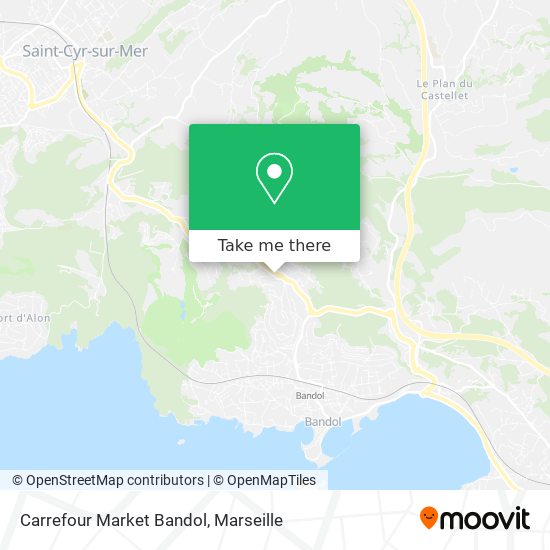 Carrefour Market Bandol map