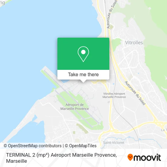 TERMINAL 2 (mp²) Aéroport Marseille Provence map