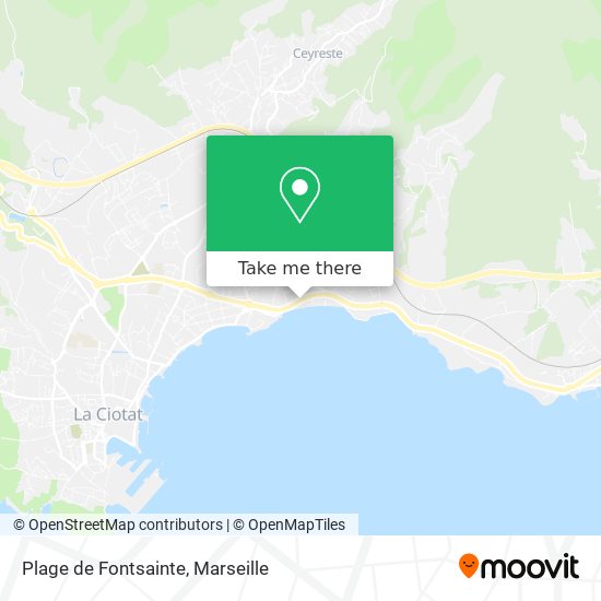 Plage de Fontsainte map