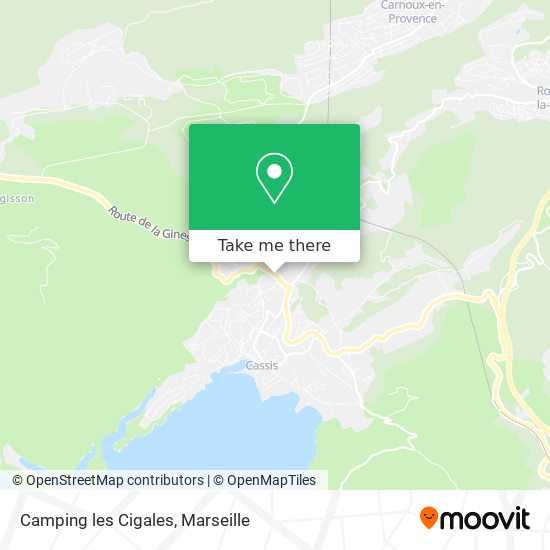 Camping les Cigales map