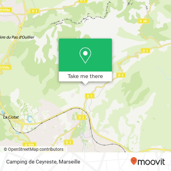 Camping de Ceyreste map