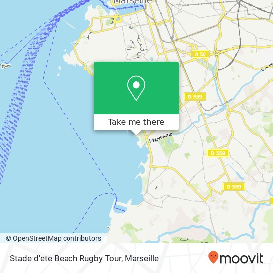 Mapa Stade d'ete Beach Rugby Tour