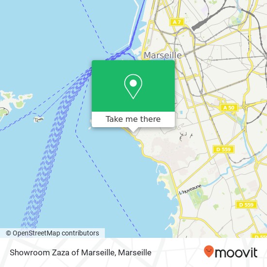Showroom Zaza of Marseille map