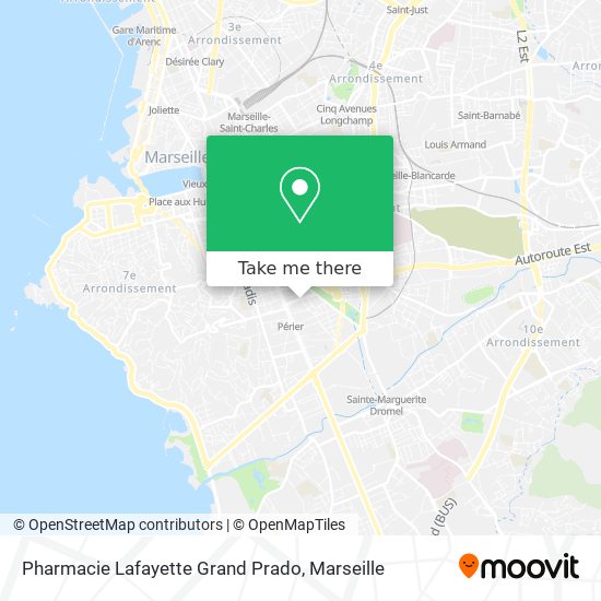 Pharmacie Lafayette Grand Prado map